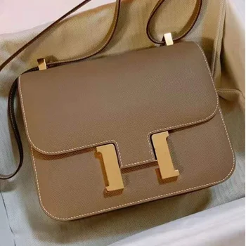 2023 Роскошная дизайнерская сумка HEMES, женская сумка через плечо, подарочная коробка, точная копия сумки через плечо.
