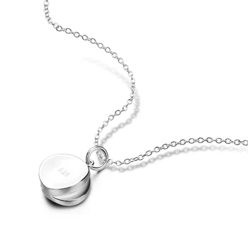 ziqiudie круглое ожерелье из стерлингового серебра 925 пробы, простой круглый кулон, ожерелье из змеиной кости, белый воротничок, любимые украшения для девочек