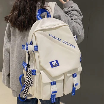 Водонепроницаемый нейлоновый рюкзак с двойной пряжкой, женский Высококачественный Студенческий школьный рюкзак, милые рюкзаки для девочек-подростков, сумки через плечо