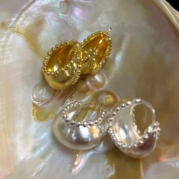 Женские серьги KAITIN с позолотой, простые и высококачественные металлические серьги-кольца, новые модные ювелирные изделия оптом, тренд 2023 года