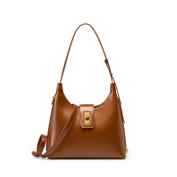 Женские сумки в стиле ретро 2023 года из воловьей кожи, роскошная дизайнерская сумка из натуральной кожи, женская сумка через плечо.