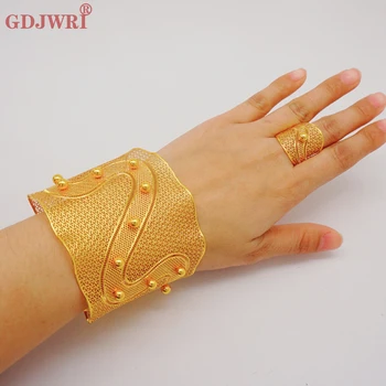 Изысканные браслеты и кольца из индийского золота, браслет для свадебной вечеринки в Дубае, Ювелирные изделия, подарки, арабские браслеты-шармы Оптом
