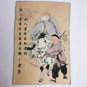 Китайская даосистская ткань, шелк, философ Лао-цзы, литератор Тангка Тангка Mmural