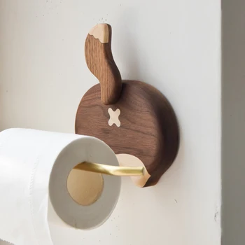 Креативный латунный держатель для рулонной бумаги для ванной комнаты без гвоздей на стене, креативный домашний декор