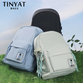 Мужской рюкзак для ноутбука TINYAT, черные школьные сумки для отдыха для мальчиков, дорожная сумка большой емкости, женские рюкзаки, подростковые сумки Mochila