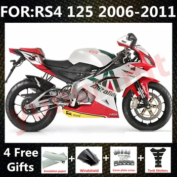 Новый ABS Мотоцикл Весь комплект обтекателя подходит для RS-125 RSV125 R RSV RS 125 2006 2007 2008 2009 2010 2011 RS125 Обтекатель белый красный