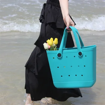Пляжная сумка с силиконовыми резиновыми подвесками маленького размера 2023 года