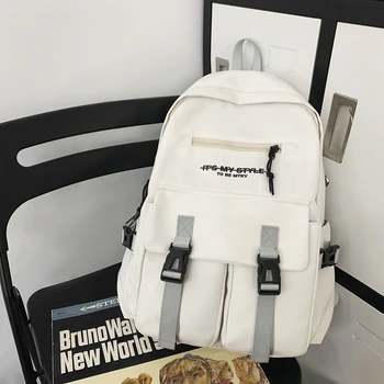 Рюкзаки с несколькими карманами, школьные сумки с панелями, повседневный нейлоновый рюкзак унисекс для ноутбука, модный студенческий женский 2023 Новинка