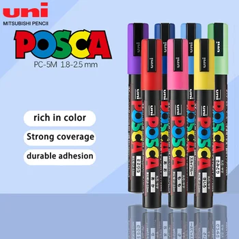 1 Шт Япония Uni Posca PC-5M Краска Маркер POP Ручка Для Плаката/Граффити Реклама Студенческие Канцелярские Принадлежности Офисные Школьные Принадлежности 29 Цветов