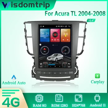 10,4-Дюймовый Tesla Style Для Acura TL 2004-2008 Смарт-Мультимедийный Видеоплеер Радио GPS 4G Навигация CarPlay Android 11