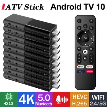 10 шт./компл. IATV Q3 Stick 4K 2G 16G Smart TV Stick Android10 Allwinner H313 ТВ Приставка 2,4 G/5G WiFi HDR BT5.0 Ключ VS X96 Plus