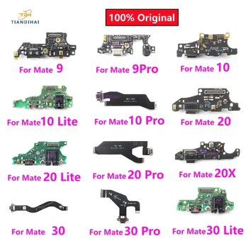 100% Оригинал для Huawei Mate 9 10 20 30 Lite Pro 20X USB-порт для зарядки, разъем для док-станции, плата для зарядки, гибкий кабель