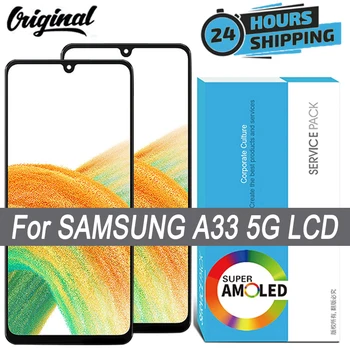 100% Оригинальный Super AMOLED ЖК-дисплей с сенсорным экраном Digitizer для Samsung Galaxy A33 5G + Запчасти для ремонта
