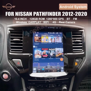 128 ГБ Android автомобильное авторадио в стиле Tesla стерео для Nissan Pathfinder 2012-2020 2din мультимедийный плеер GPS navi DVD-плеер