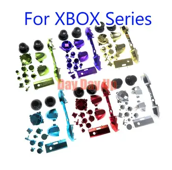 15 комплектов Для Microsoft Xbox XBOX Series S X Замена Хромированного Покрытия Ремонт Хромированных Триггеров ABXY Dpad Полный Набор Кнопок