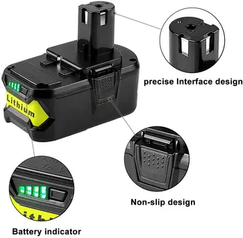 2 упаковки Аккумуляторной Батареи для Ryobi 18V 6800mAh Высокой Емкости Lithium ONE + P102 P103 P104 P105 P107 Беспроводных Электроинструментов