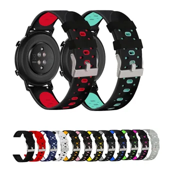 20 мм Силиконовый Ремешок Для Samsung Galaxy Watch Active 2 40/44 мм/3 41 мм Gear Sport Smartwatch Браслет Для Huawei GT 2 42 мм