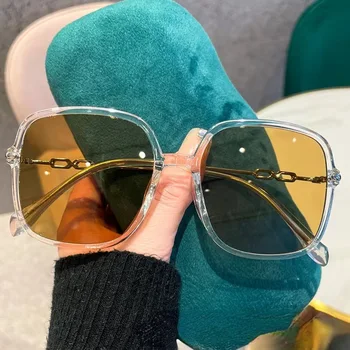 2023 Новые женские солнцезащитные очки Летние солнцезащитные очки с защитой от солнца Солнцезащитные очки с прозрачными линзами Модные солнцезащитные очки в большой оправе