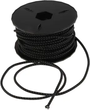 3 мм Амортизационные банджи-шнуры Эластичные веревки для выживания на открытом воздухе, кемпинга, пешего туризма, связки снаряжения для морской лодки - черный