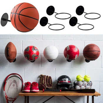 3шт Настенный Баскетбольный Стеллаж для хранения Футбола, держатель для Регби, Полка для хранения шляп, Экономия места, Вешалки для спортивных мячей