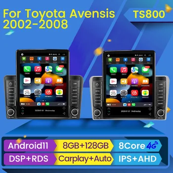 4G LTE IPS Экран с 8-Ядерным Чипом Для Toyota Avensis T250 2 II 2002-2008 Автомобильная GPS Навигация Стерео Мультимедийный Плеер Без 2 Din DVD