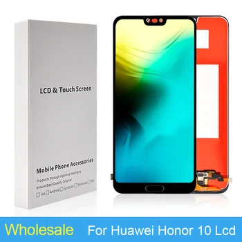 5,84-Дюймовый Дисплей COL-L29 Для Huawei Honor 10 Lcd Touch Panel Screen Digitizer В Сборе С Отпечатком Пальца Бесплатная Доставка