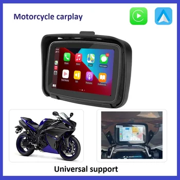 5-дюймовый мотоцикл, беспроводной Carplay, Android Auto Box, Универсальная поддержка Micro SD, Водонепроницаемый, противоударный, Антибликовый, WiFi BT