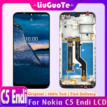 6,52 “Оригинал для Nokia C5 Endi ЖК-дисплей с сенсорным экраном, дигитайзер в сборе, запасные части для Nokia C5 Endi с рамкой