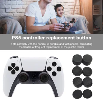 8шт Силиконовый игровой контроллер с ручкой для большого пальца для аксессуаров PS5/PS3 / Xbox 360 Геймпад с ручками для большого пальца