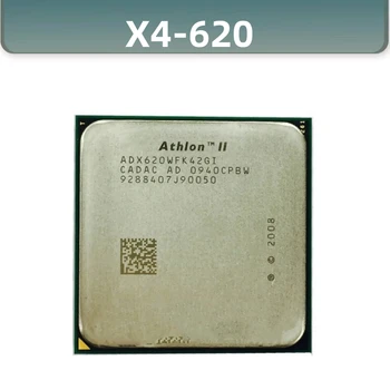 Athlon II X4 620 X4-620 Четырехъядерный процессор с частотой 2,6 ГГц, Четырехпоточный процессор ADX620WFK42GI Socket AM3