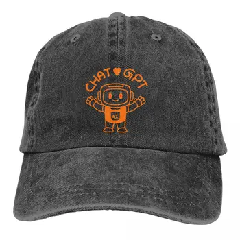 ChatGPT Многоцветная шляпа Мужская Женская ковбойская кепка Cute AI Baseball Caps Персонализированные шляпы с козырьком