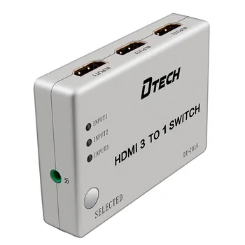 Dtech HDMI микшерный переключатель HDTV 1080p 4k 3-портовая поддержка аудио-видео Функции CEC Hdmi Switch