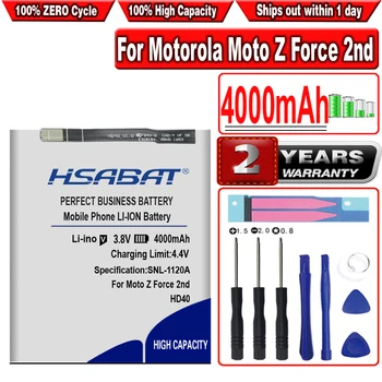 HSABAT 4000 мАч HD40 SNN5987A Аккумулятор для Motorola Moto Z Force 2nd Moto Z Force 2nd gen Moto Z2 Force XT1789-1 XT1789-03/05/04