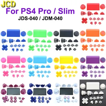 JCD 1 комплект Пластиковых Джойстиков С Полным Комплектом D-pad R1 L1 R2 L2 Клавиша Направления AB XY Кнопки Для Контроллеров Sony PS4 Pro JDS 040 JDM 040