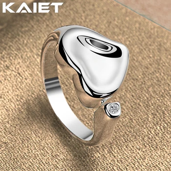 KAIET Fashion Серебряного цвета с открытым кольцом Love Heart, аксессуары для свадебной вечеринки, очаровательные аксессуары для женщин, ювелирные изделия