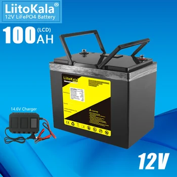 LiitoKala 12.8V 100AH LiFePO4 Аккумуляторная Батарея DIY 24V 36V Аккумуляторная Батарея Литий Железо Фосфат Lifepo4 Инструменты для Солнечных элементов
