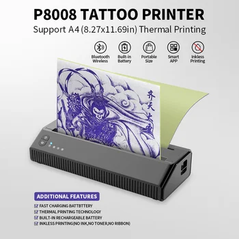 MHT-P8009WS a4 размер термопринтер для татуировки портативный принтер для трафаретов для татуировки принтер для переноса трафаретов для татуировки tatt