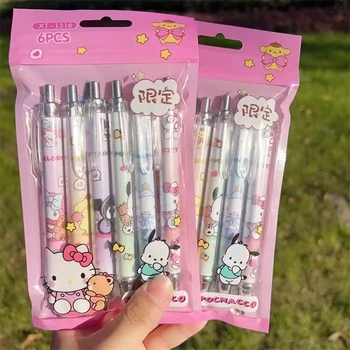 Sanrio 12-36 шт. Гелевая ручка с рисунком Куроми Hello Kitty, канцелярские ручки для студентов, 0,5 Черная быстросохнущая Школьная ручка для письма, Офисная ручка