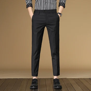 TFETTERS 2023 Брендовые мужские повседневные брюки Four Seasons, мужские брюки из полиэстера семи цветов, деловые Прямые брюки средней длины до щиколоток, брюки