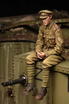 [tuskmodel] набор фигурок из смолы в масштабе 1 35 WW1 British Tank crewman t1101