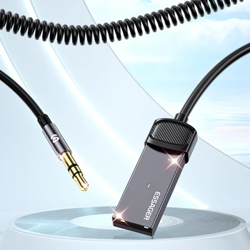 USB Aux адаптер-ключ Профессиональный аудио Музыкальный адаптер Беспроводной 3,5 мм разъем Bluetooth-совместимый для автомобильных аксессуаров