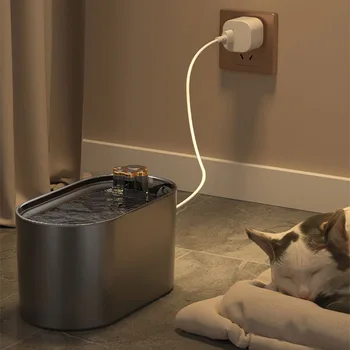 USB Электрический Немой Автоматический дозатор воды для домашних животных объемом 3 л, поилка для домашних животных, Умный Питьевой фонтан, фильтр, Прозрачная поилка для кошек