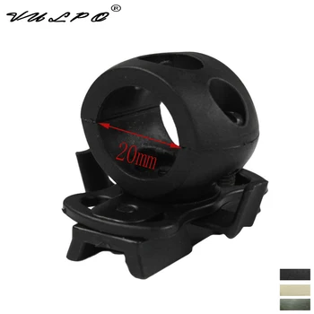 VULPO Tactical 20 мм Адаптер для крепления шлема Зажим для фонарика для боковой направляющей шлема