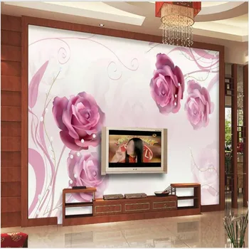 wellyu Custom большая фреска гостиная розовое отражение мечта романтическая мода ТВ фон стены нетканые обои
