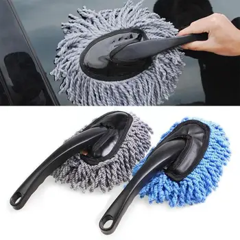Автомобильная швабра для мытья автомобиля, щетка для чистки из микрофибры, Прочная автомобильная маленькая швабра для мытья автомобиля, инструмент для чистки автомобиля, щетка для воска O7C1