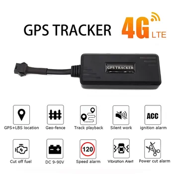 Автомобильный GPS-трекер 4G, универсальное приложение для отслеживания в режиме реального времени, Блокировка отключения масла, Автомобильная сигнализация SOS, Дистанционное управление Велосипедом, мотоциклом, автомобильным трекером