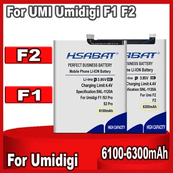 Аккумулятор HSABAT 6100mAh ~ 6300mAh для аккумуляторов смартфонов UMI Umidigi F1 F2 F1 Play S3 Pro