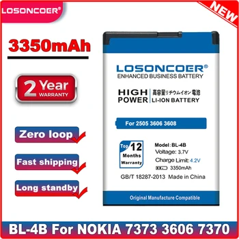 Аккумулятор LOSONCOER 3350mAh BL-4B для NOKIA 7500 2505 3608 2670 2660 5000 3606 7370 6111 7070 7088 2630 7373 Аккумулятор