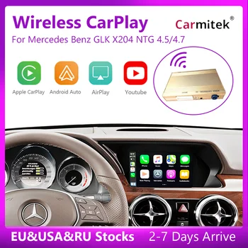 Беспроводной CarPlay для Mercedes Benz GLK 2013-2015, система NTG4.5/4.7 с функцией Android Auto Mirror Link AirPlay Youtube HDMI