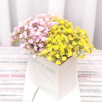 Букет искусственных цветов Babysbreath Пластиковая имитация цветочной вечеринки ручной работы, цветочная композиция, украшение свадебного домашнего стола